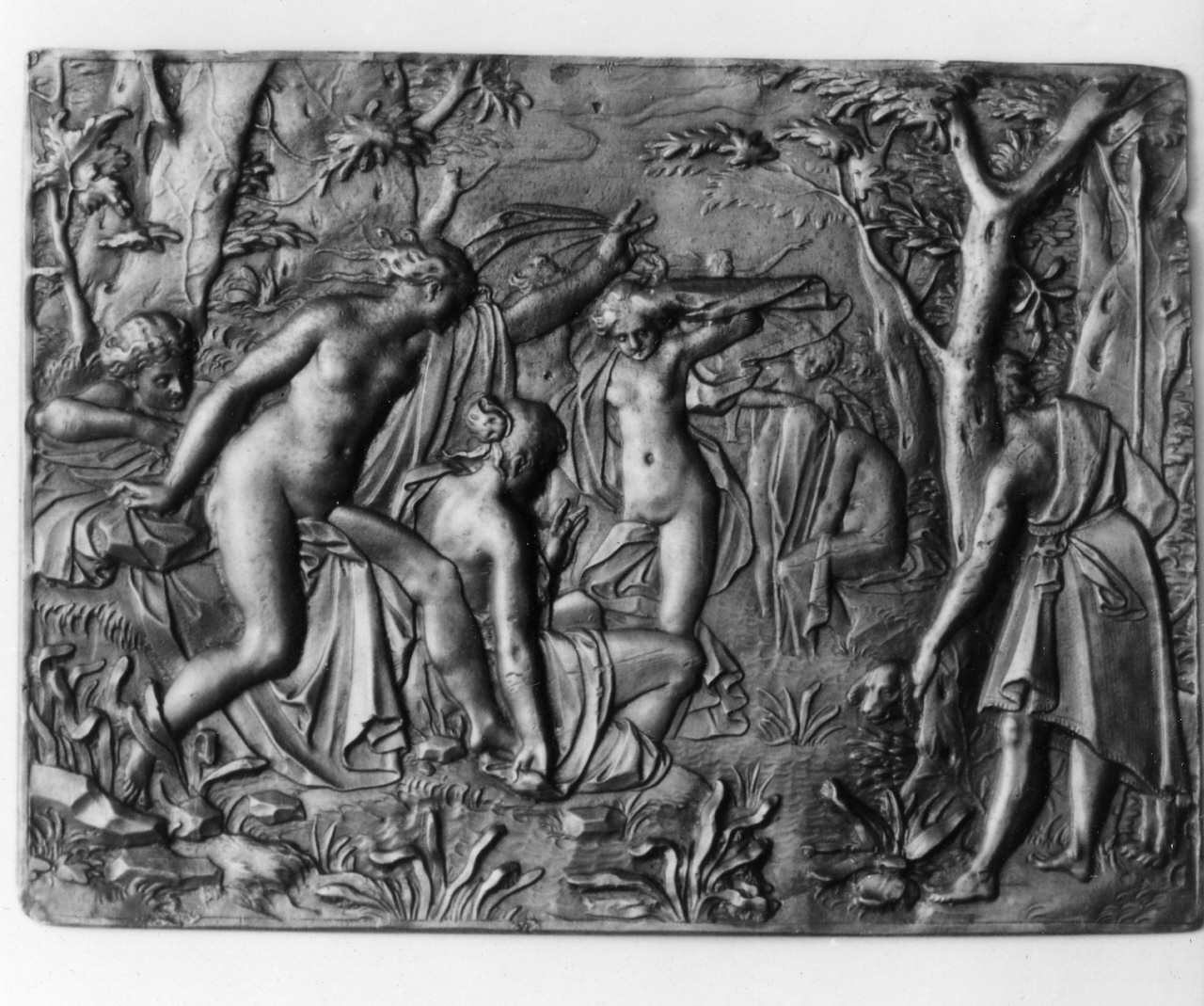 Diana e Atteone (placchetta) - manifattura tedesca (sec. XVI)