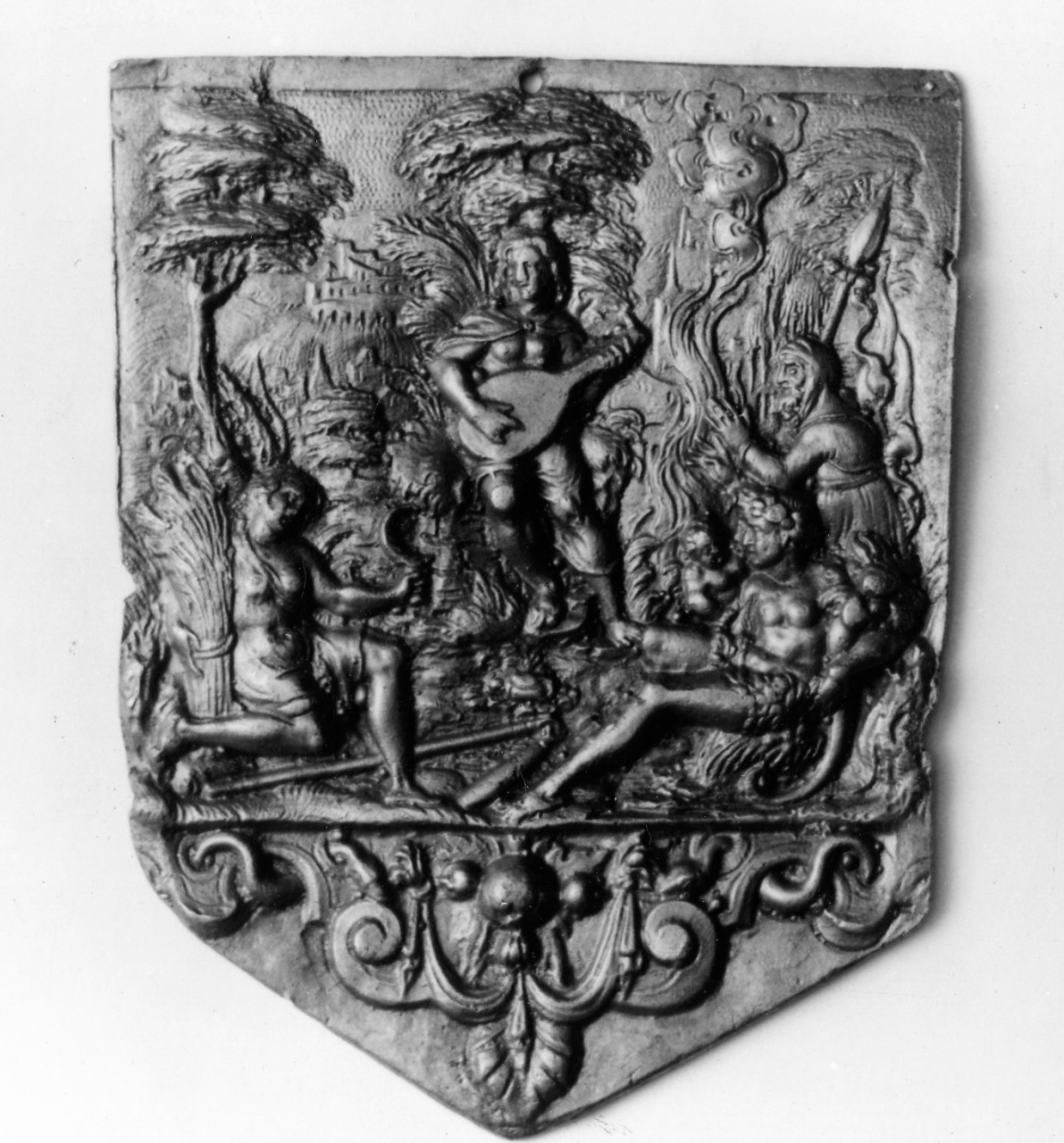 scena allegorica (placchetta) - manifattura tedesca (sec. XVI)