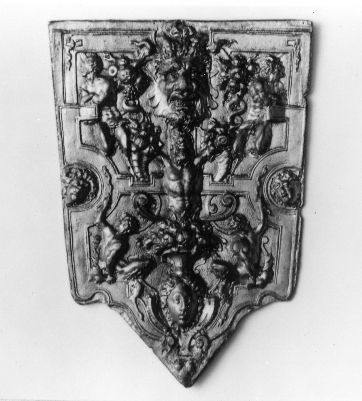 mascherone (placchetta) - manifattura tedesca (sec. XVI)