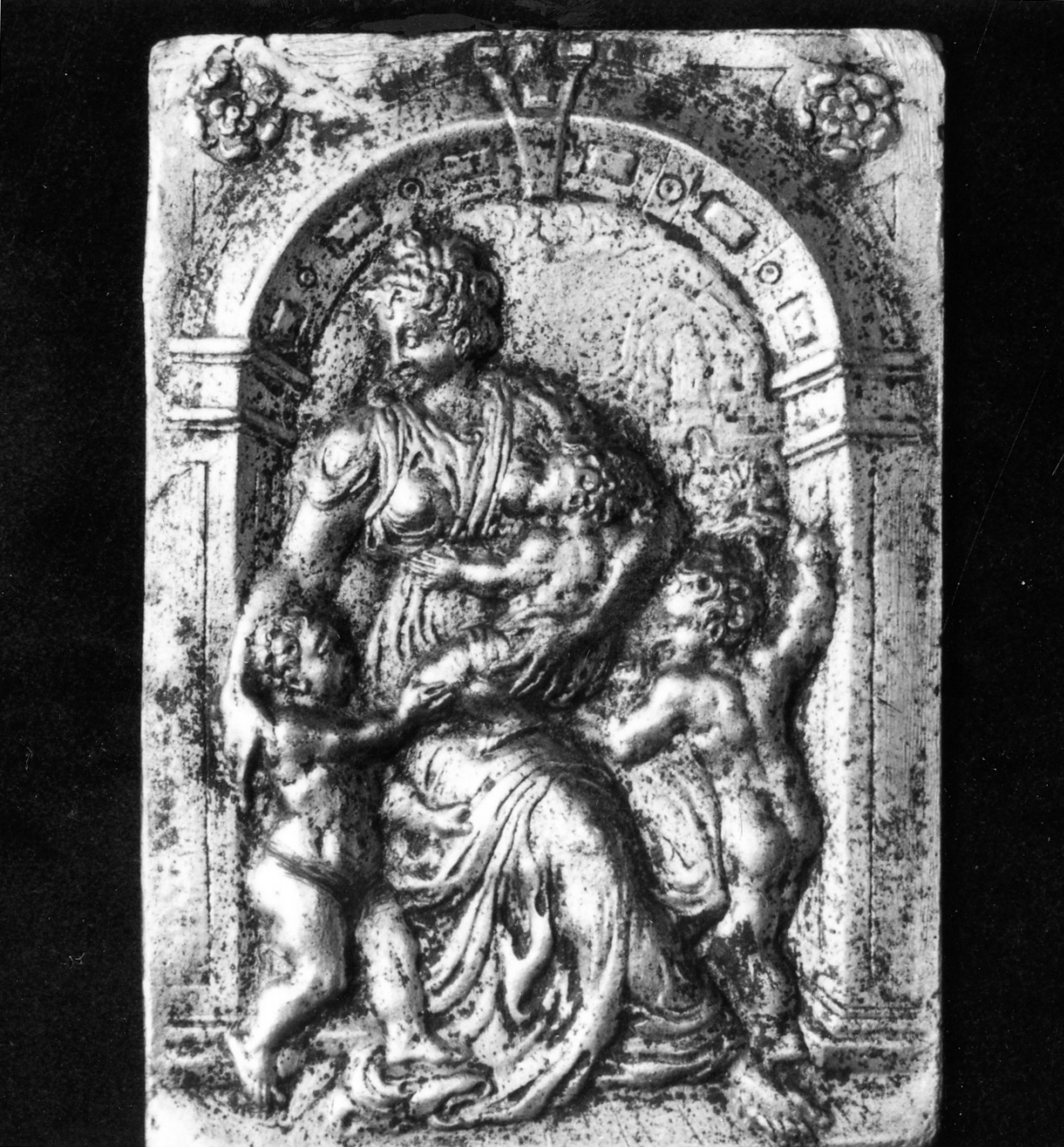 Carità (placchetta) - manifattura fiammingo-tedesca (sec. XVI)