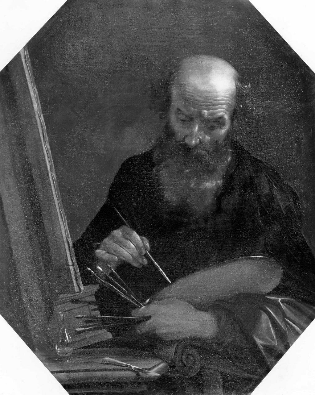 San Luca patrono dei pittori (dipinto) di Dandini Cesare (sec. XVII)