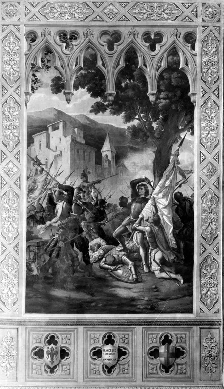 Ferruccio a Gavinana (tenda) di Sanesi Nicola (sec. XIX)