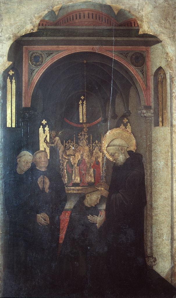 San Benedetto esorcizza un monaco (scomparto di polittico) di Massi Gentile detto Gentile da Fabriano, Niccolò di Pietro (sec. XV) 