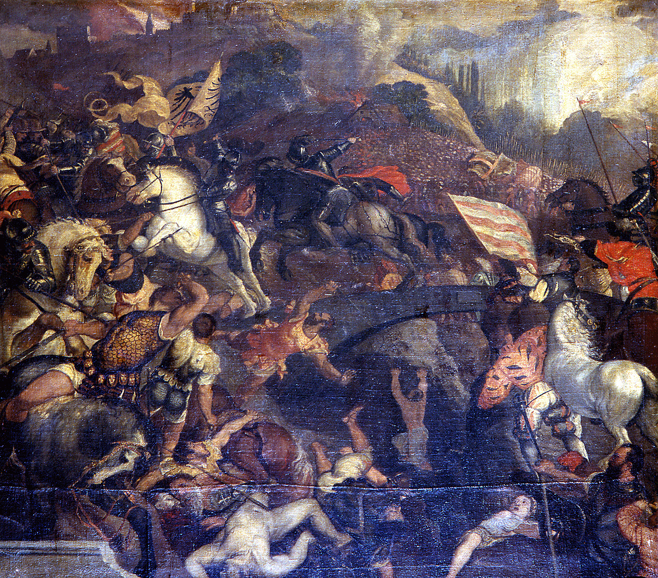 battaglia di Cadore (dipinto) di Vecellio Tiziano (maniera) (sec. XVI)