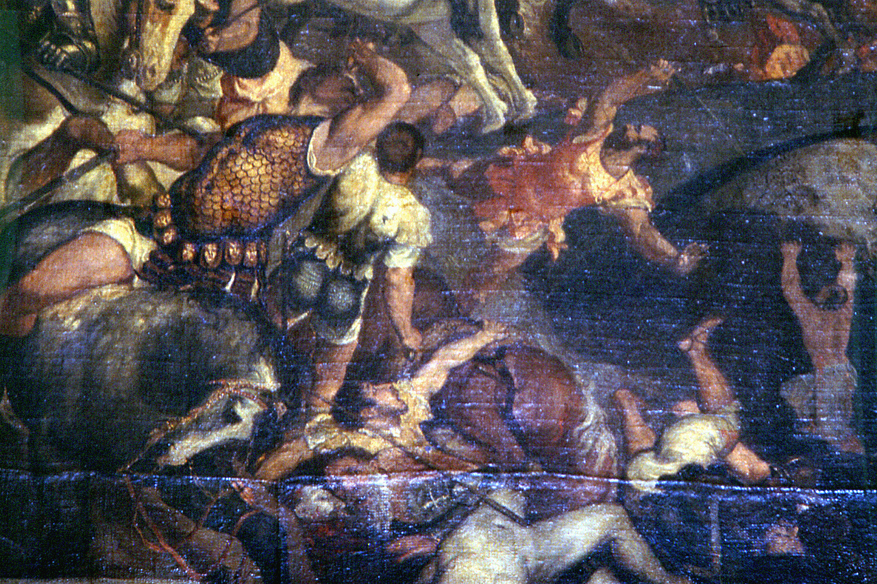 battaglia di Cadore (dipinto) di Vecellio Tiziano (maniera) (sec. XVI)