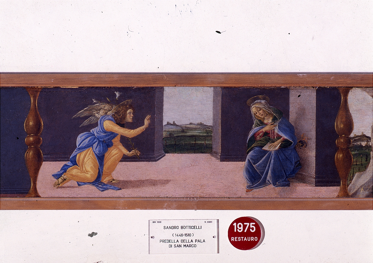 Annunciazione (scomparto di predella) di Filipepi Alessandro detto Botticelli (sec. XV)
