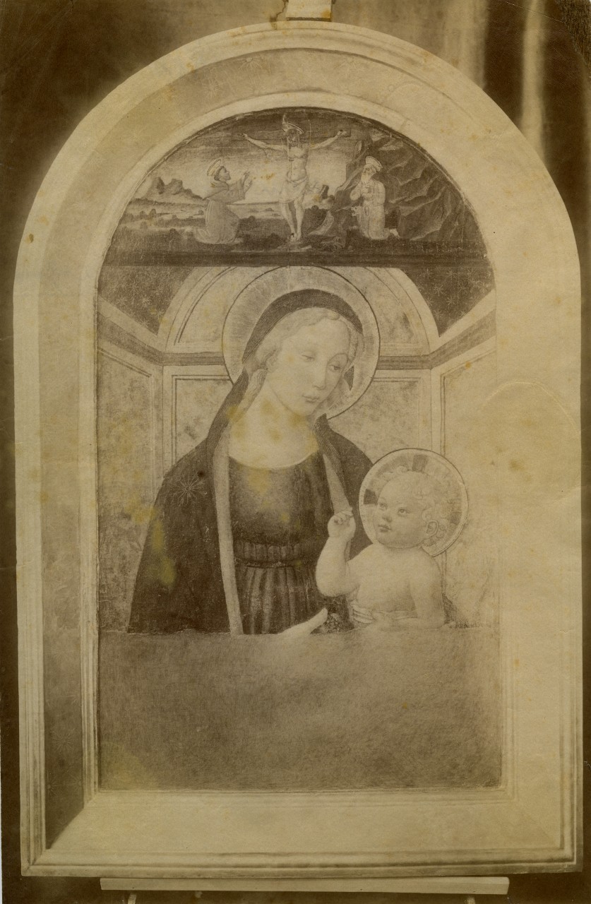 Madonna con Bambino - Dipinto (positivo) di Lippi Filippo (scuola), Gabinetto fotografico del Polo Museale Fiorentino (inizio XX)