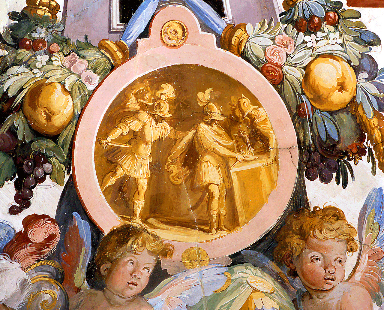 scena con soldati (dipinto) di Buti Lodovico (sec. XVI)