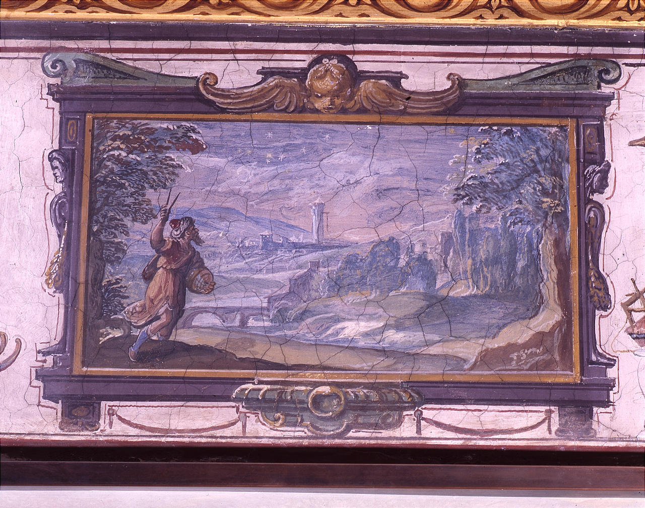paesaggio (dipinto) di Parigi Giulio (sec. XVI)