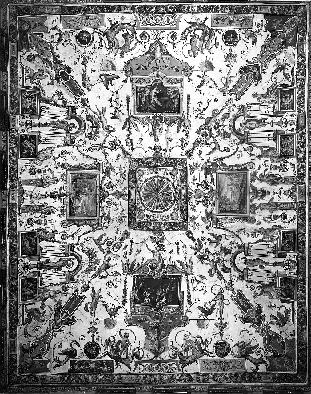 motivo decorativo a grottesche (dipinto) di Tempesta Antonio (attribuito) (sec. XVI)