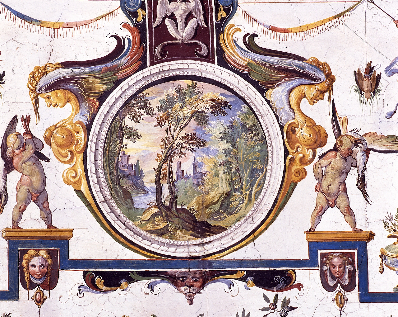 paesaggio (dipinto) di Tempesta Antonio (attribuito) (sec. XVI)