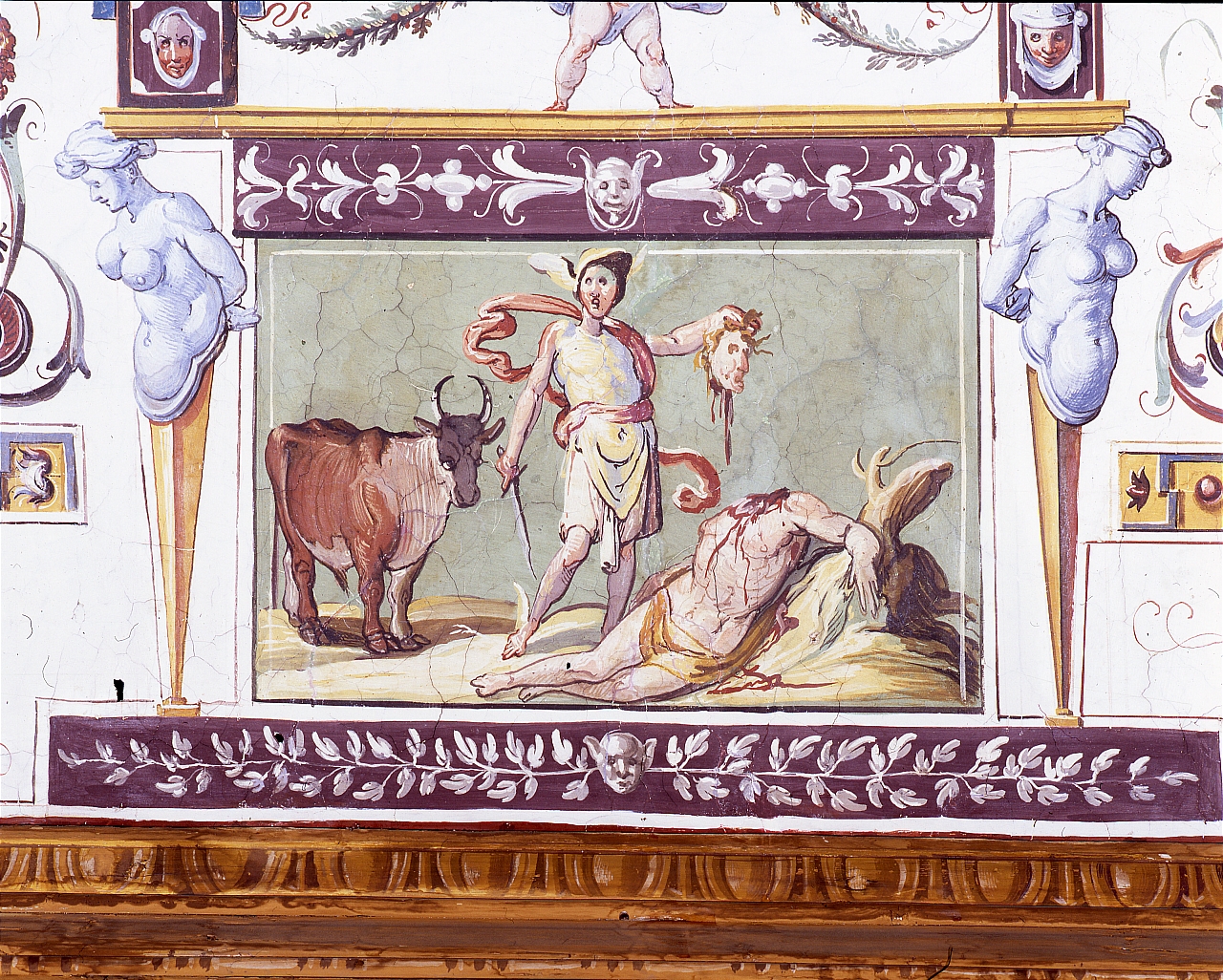 scena mitologica (dipinto) di Tempesta Antonio (attribuito) (sec. XVI)