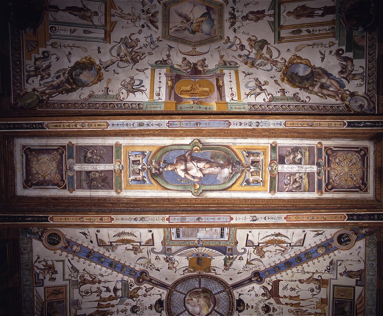 motivo decorativo a grottesche (dipinto) di Allori Alessandro (bottega) (sec. XVI)