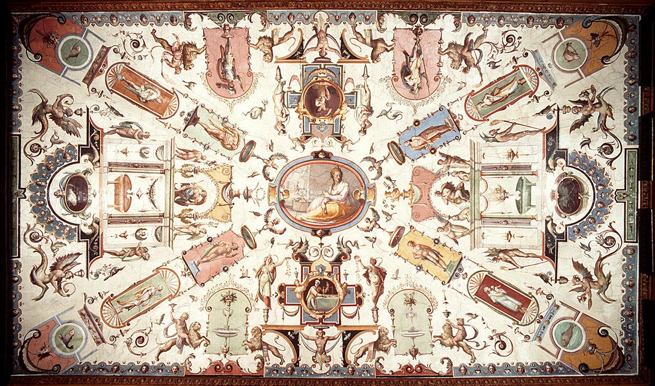motivi decorativi a grottesche (dipinto) di Allori Alessandro (bottega) (sec. XVI)
