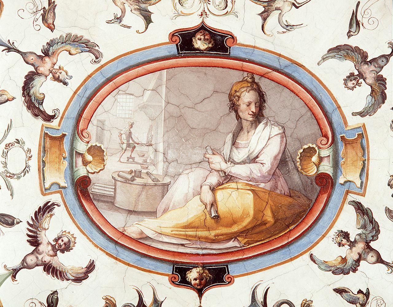 figura allegorica (dipinto) di Allori Alessandro (bottega) (sec. XVI)