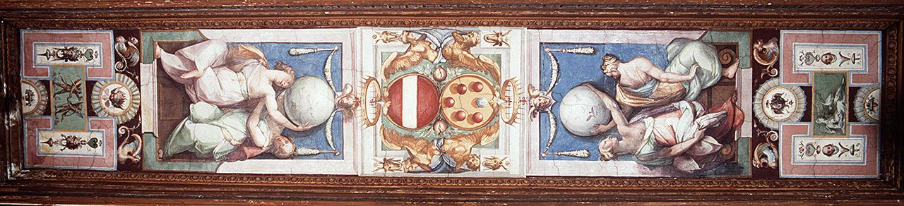 motivi decorativi a grottesche (soffitto dipinto) di Allori Alessandro (bottega) (sec. XV)