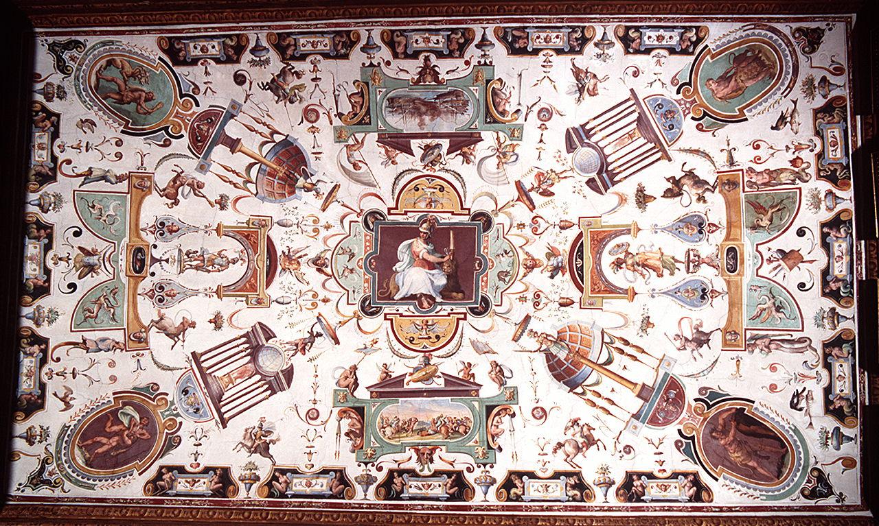 motivi decorativi a grottesche (dipinto) di Allori Alessandro (bottega) (sec. XVI)