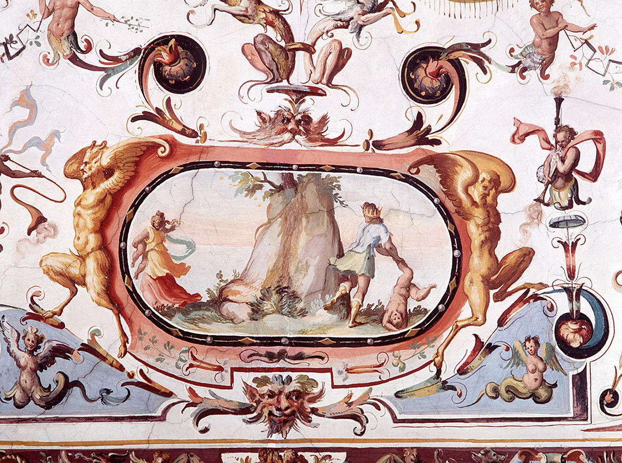 scena allegorica (dipinto) di Allori Alessandro (bottega) (sec. XVI)