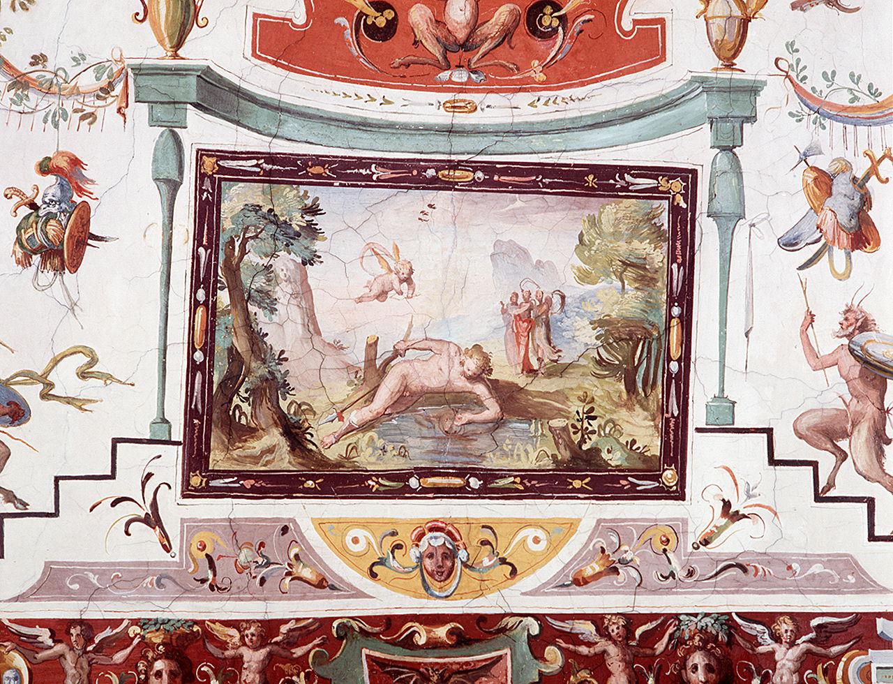 Narciso alla fonte (dipinto) di Allori Alessandro (bottega) (sec. XVI)