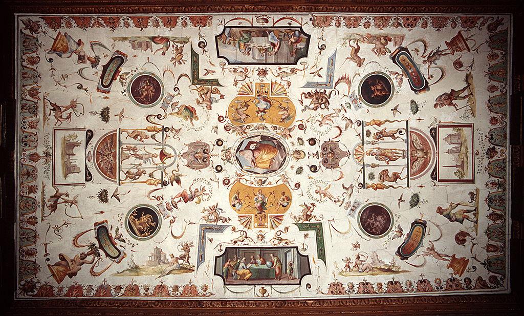 motivi decorativi a grottesche (dipinto) di Allori Alessandro (bottega) (sec. XVI)
