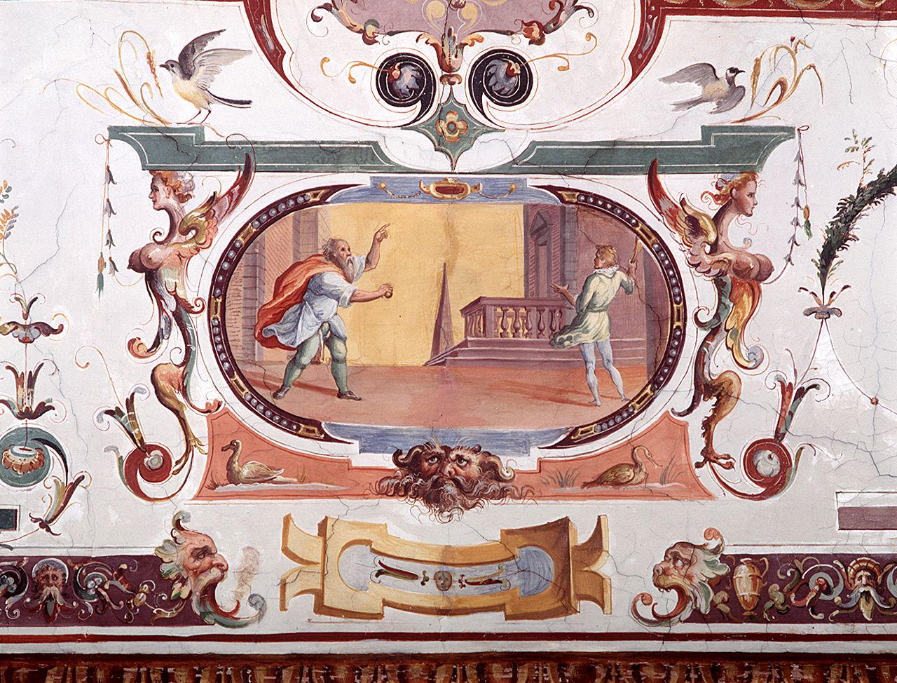 scena allegorica (dipinto) di Allori Alessandro (bottega) (sec. XVI)