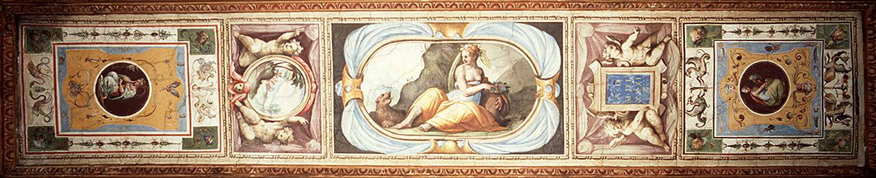 motivi decorativi a grottesche (dipinto) di Allori Alessandro (bottega) (sec. XVI)