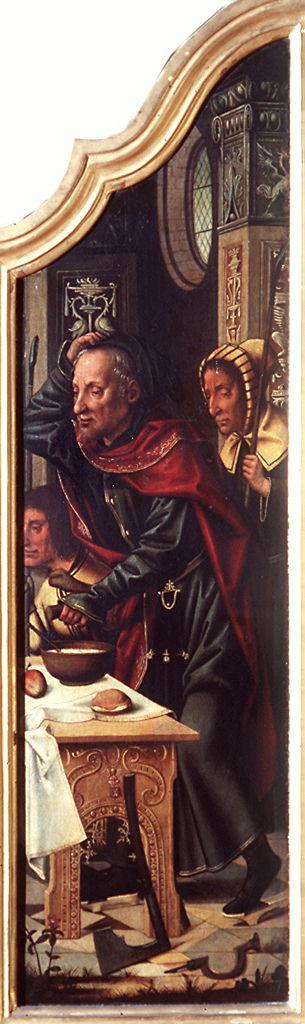 San Giuseppe e pastori (scomparto di trittico) - ambito fiammingo (prima metà sec. XVI)