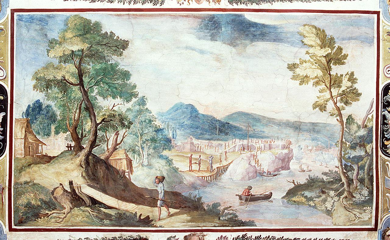 paesaggio fluviale (dipinto) di Buti Lodovico (sec. XVI)