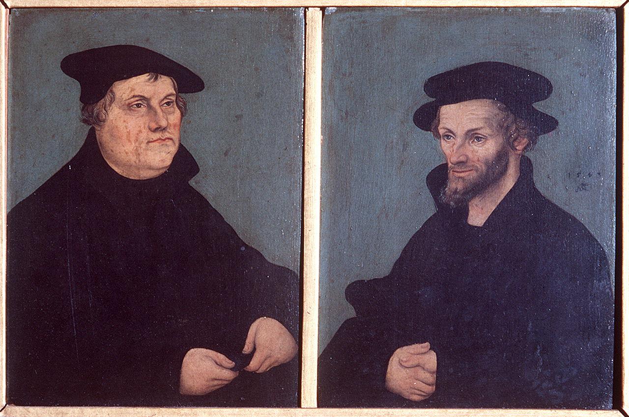 ritratto di Martin Lutero (dipinto) di Cranach Lucas il Vecchio (bottega) (sec. XVI)
