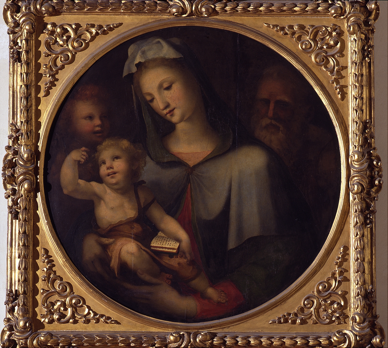 Sacra Famiglia con San Giovanni Battista bambino (dipinto) di Mecherino Domenico detto Beccafumi (sec. XVI)