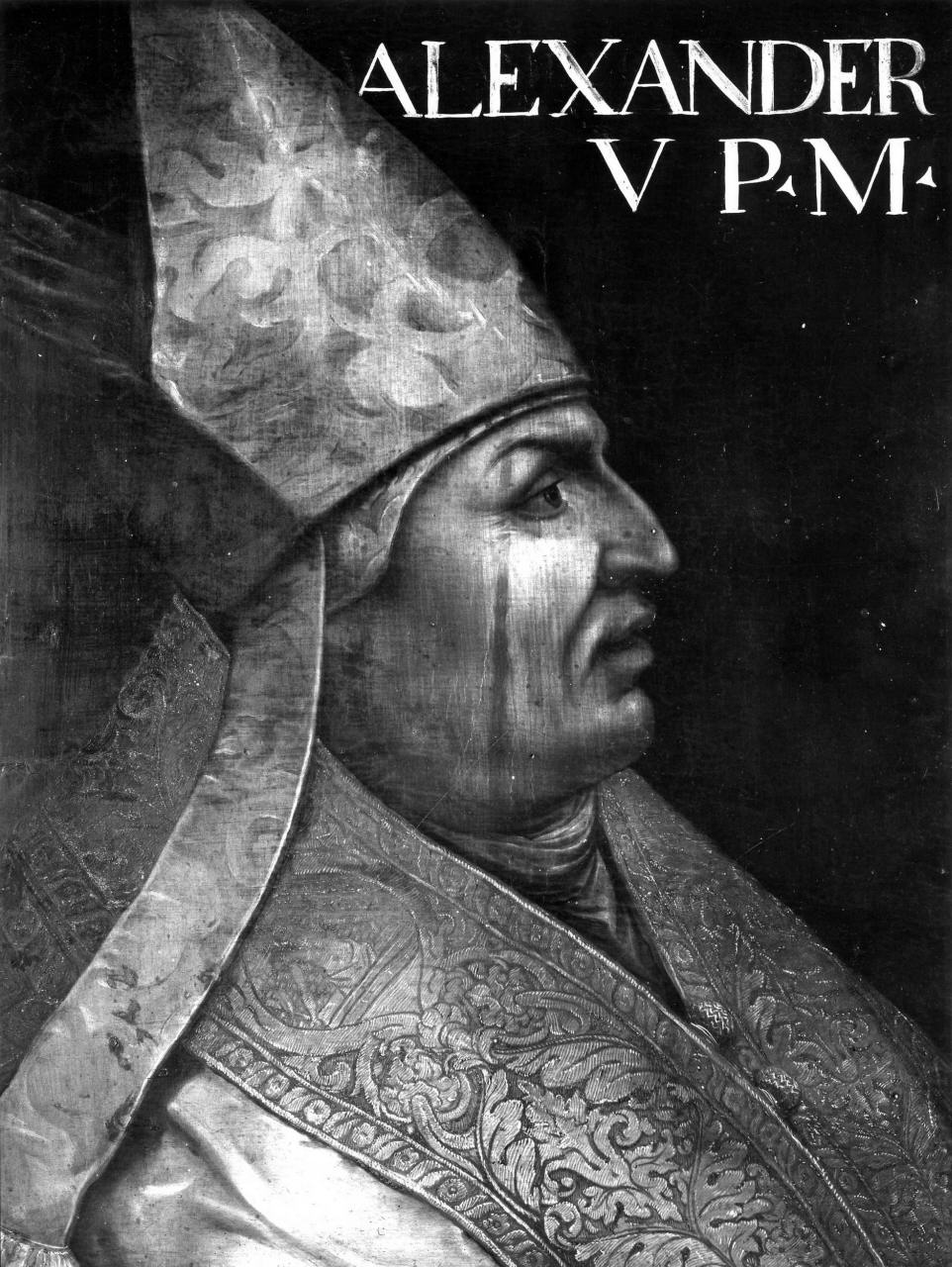 ritratto di papa Alessandro V (dipinto) di Dell'Altissimo Cristofano (sec. XVI)