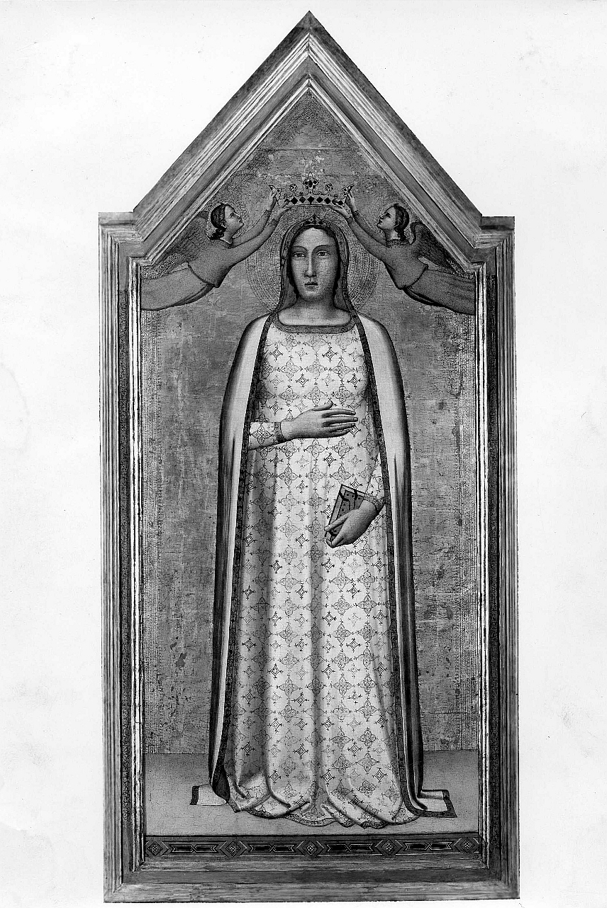 Madonna della Ninna, Madonna incoronata da due angeli (dipinto) di Maestro di San Martino alla Palma (sec. XIV)