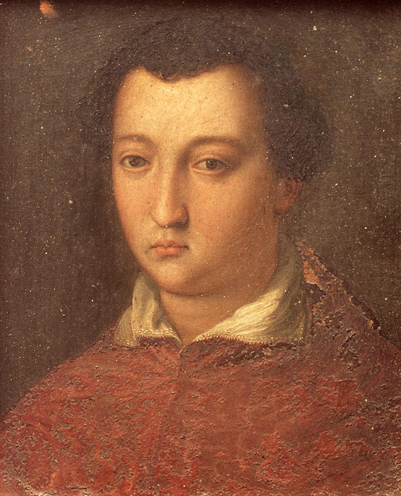 ritratto di Giovanni di Cosimo I de' Medici (miniatura) di Allori Agnolo detto Bronzino (bottega) (sec. XVI)