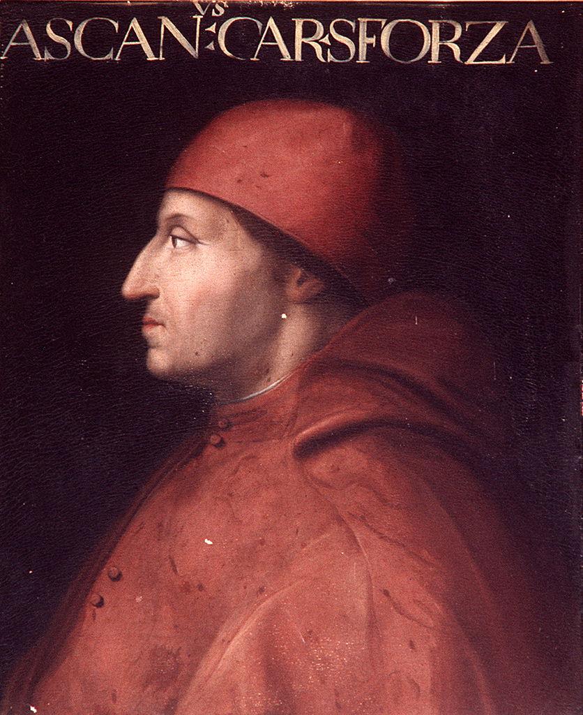 ritratto del cardinale Ascanio Sforza (dipinto) di Dell'Altissimo Cristofano (sec. XVI)