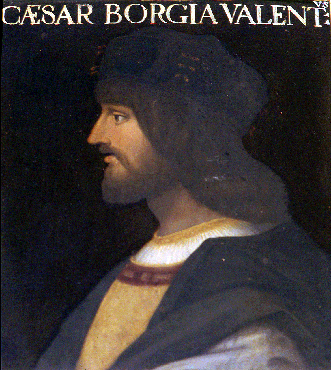 ritratto di Cesare Borgia detto il Valentino (dipinto) di Dell'Altissimo Cristofano (sec. XVI)
