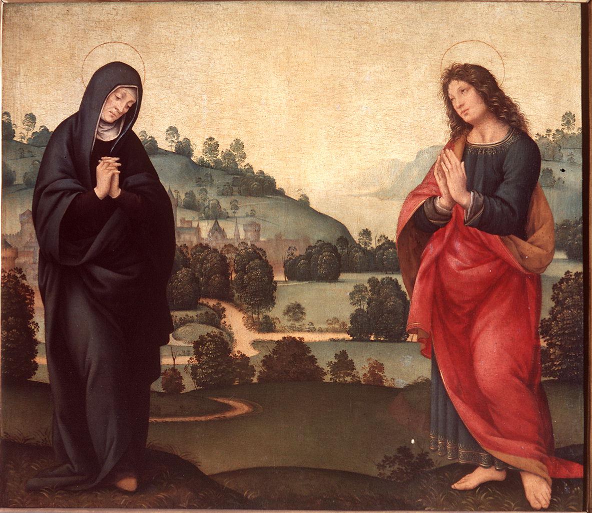 Madonna e San Giovanni Evangelista (dipinto) di Lorenzo di Credi (sec. XVI)