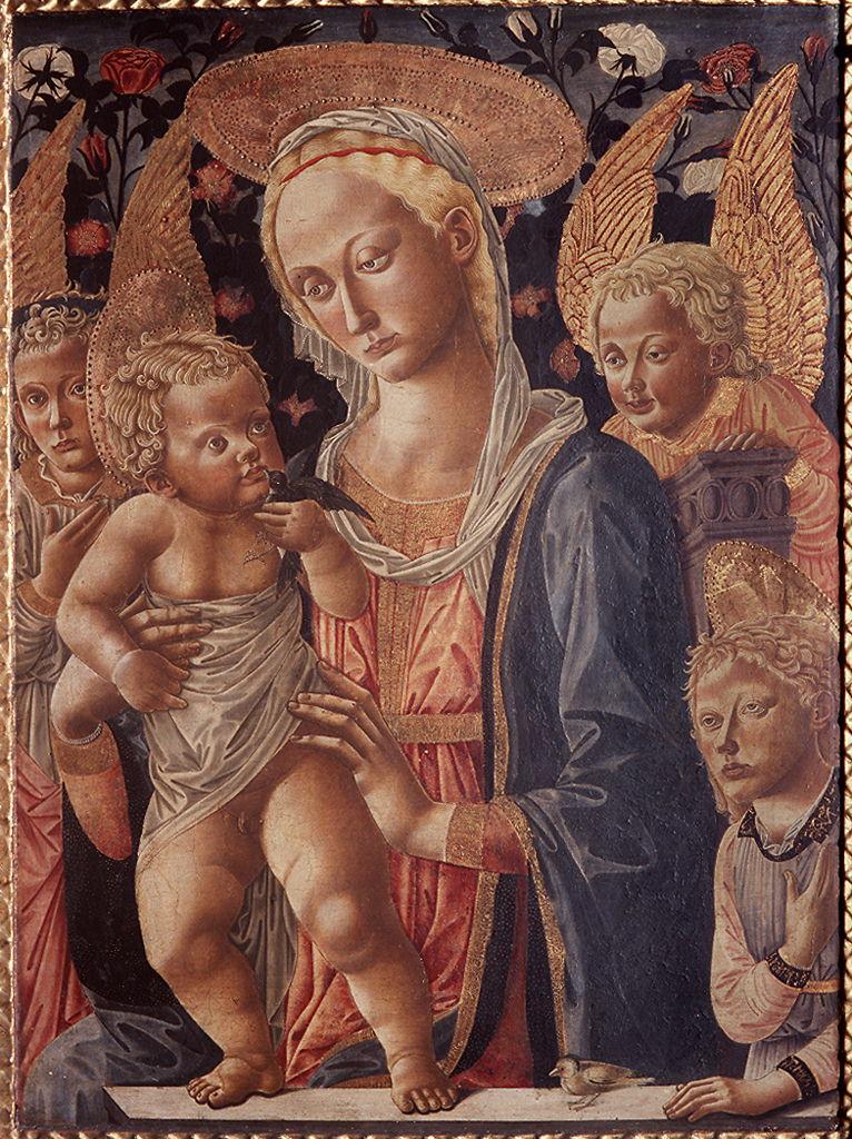 Madonna con Bambino e angeli (dipinto) di Pseudo Pier Francesco Fiorentino (sec. XV)