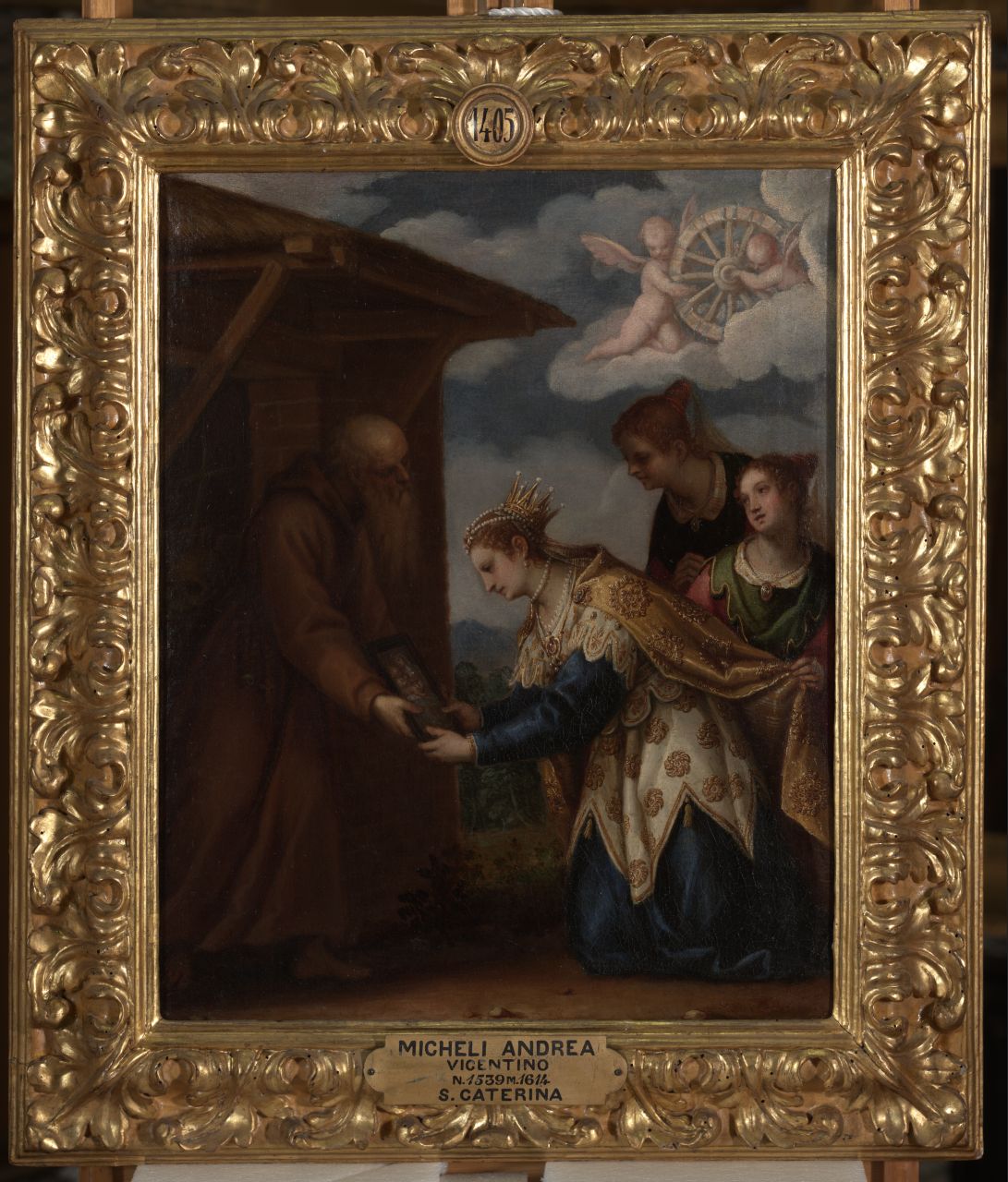 conversione di Santa Caterina d'Alessandria (dipinto) di Michieli Andrea detto Andrea Vicentino (fine/inizio secc. XVI/ XVII)