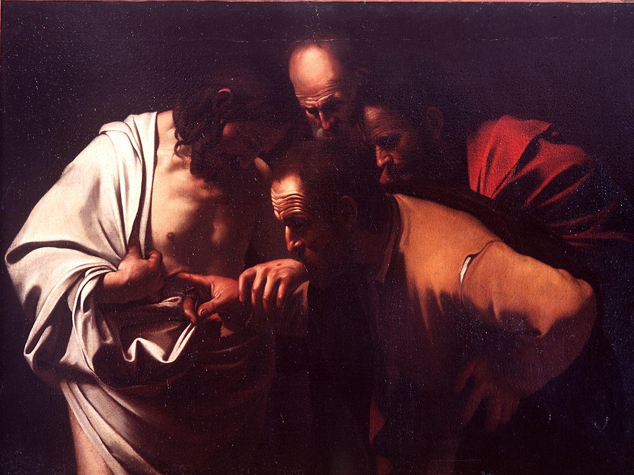 incredulità di San Tommaso (dipinto) di Merisi Michelangelo detto Caravaggio (maniera) (sec. XVII)