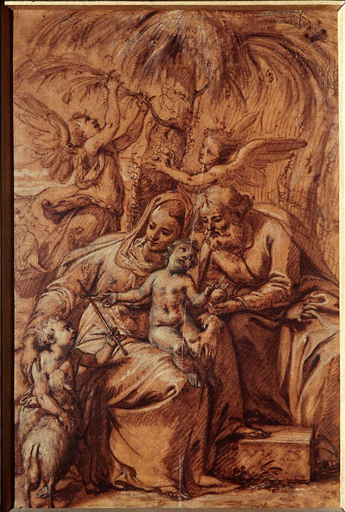 riposo nella fuga in Egitto (dipinto) - ambito bolognese (ultimo quarto sec. XVI)