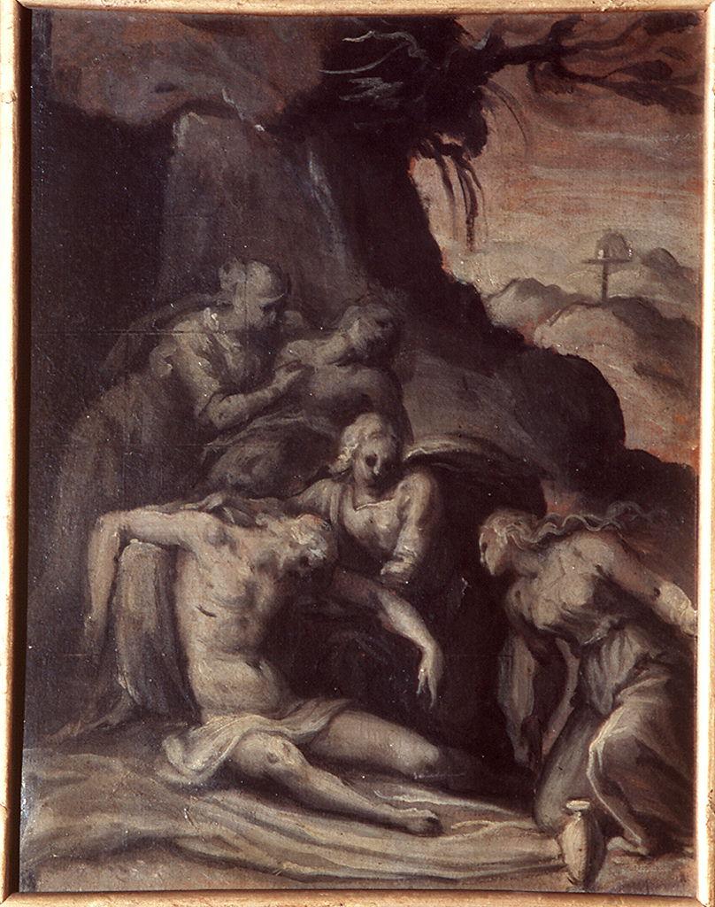 deposizione di Cristo nel sepolcro (dipinto) di Naldini Giovanni Battista (sec. XVI)