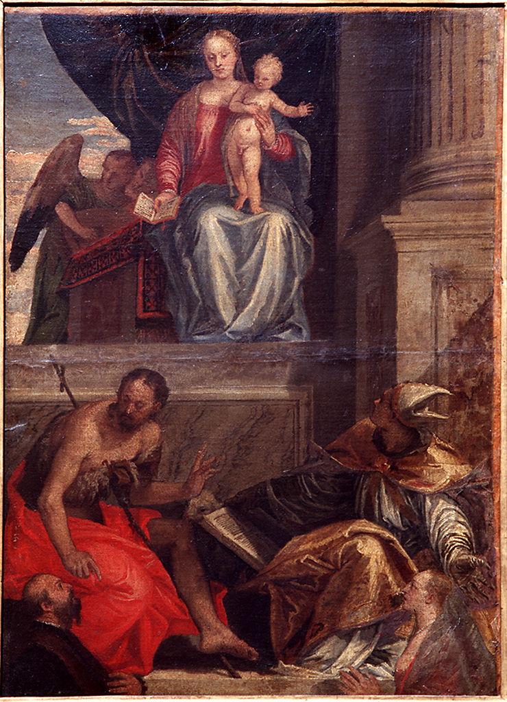Madonna con Bambino con Santi e donatori (dipinto) di Caliari Paolo detto Paolo Veronese (sec. XVI) 
