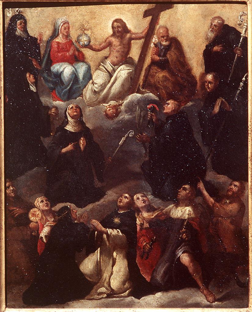 Cristo in gloria e Santi (dipinto) - ambito bolognese (?) (inizio sec. XVII)