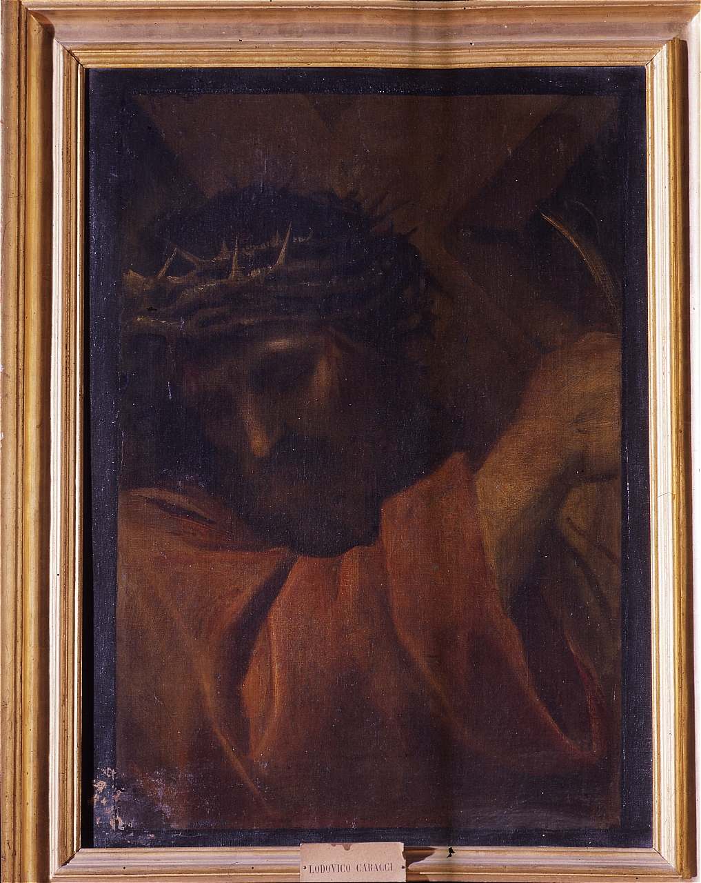 Cristo portacroce (dipinto) di Carracci Annibale (scuola) (fine sec. XVI)
