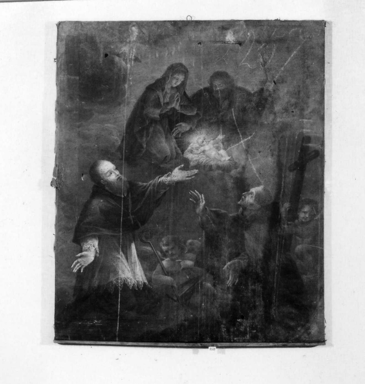 Sacra Famiglia con santi (dipinto) - ambito fiorentino (fine sec. XVII)