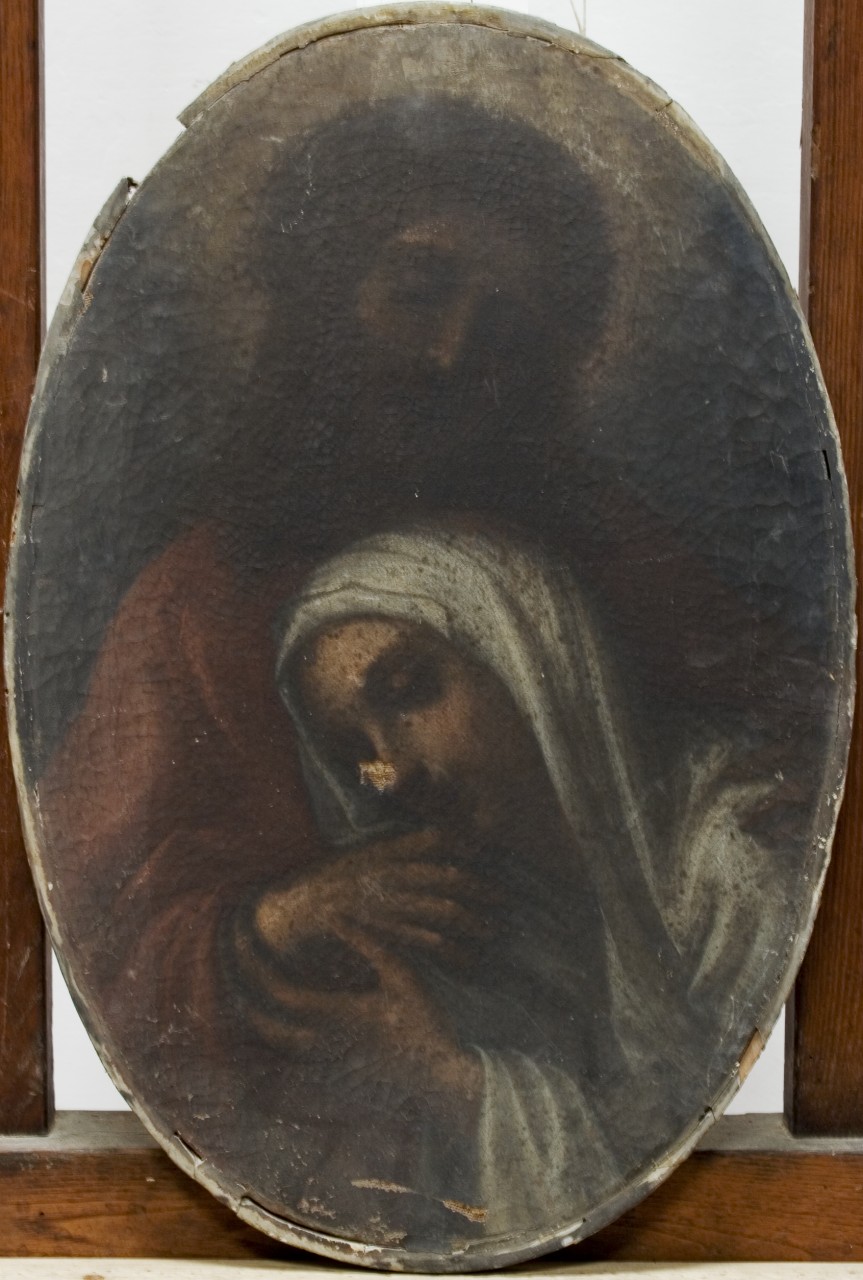 Cristo con santa (dipinto) di Lippi Dinozzo (sec. XVII)
