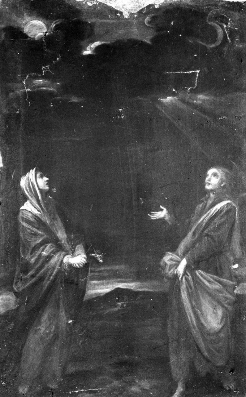 Madonna e Santo Giovanni in contemplazione della croce (dipinto) di Botti Francesco (attribuito) (ultimo quarto sec. XVII)