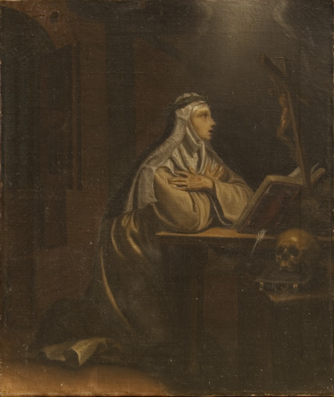 Santa Caterina da Siena in preghiera (dipinto) di Bilivert Giovanni (attribuito) (sec. XVII)