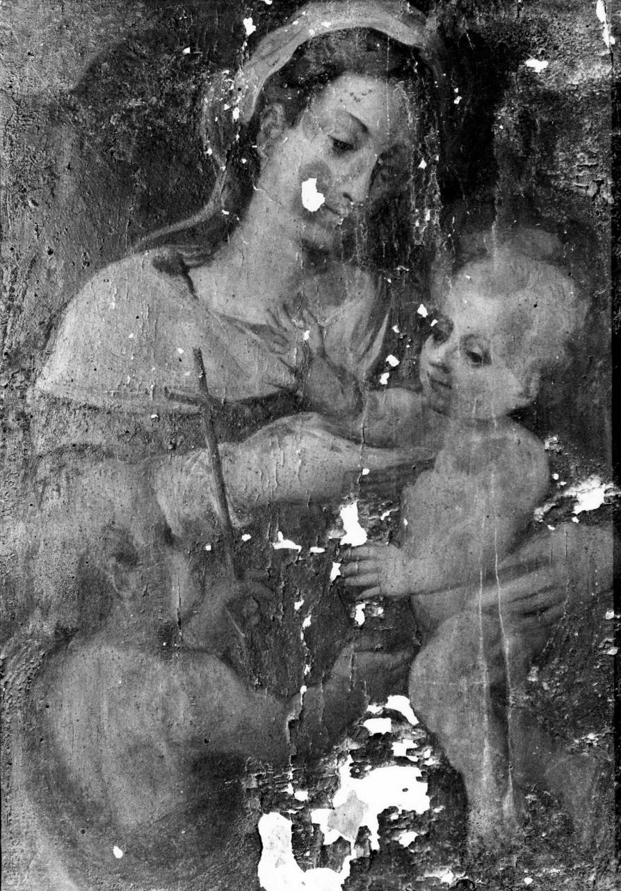 Madonna con Bambino e San Giovannino (dipinto) di Boscoli Andrea (attribuito) (fine sec. XVI)