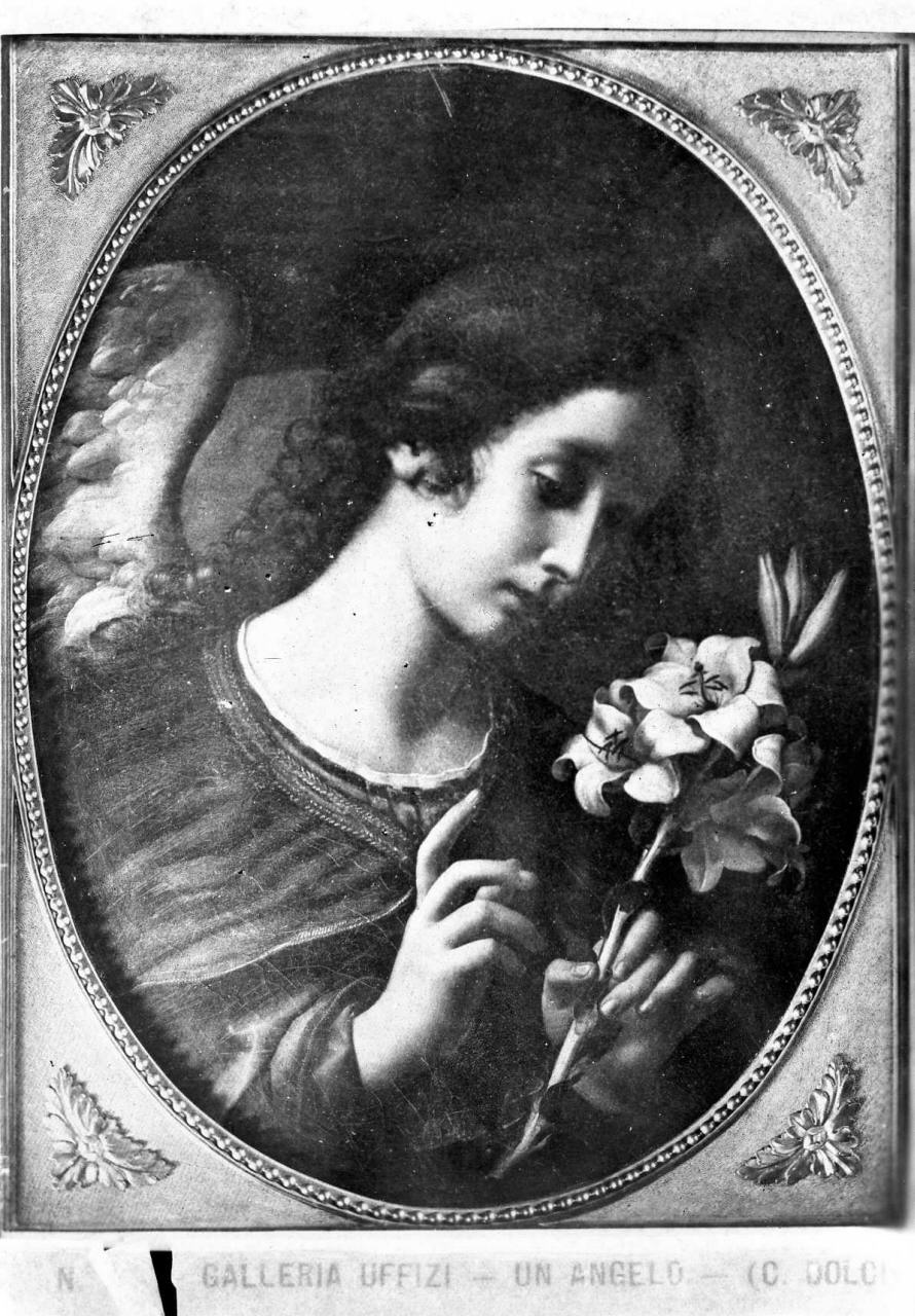 angelo annunciante (dipinto) di Dolci Carlo (sec. XVII)